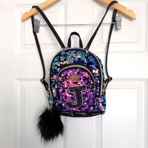 Justice Kids Sequins 10" Backpack/Purse/Bag - Letter J